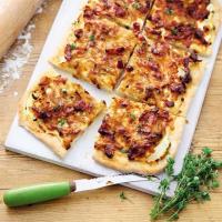 Caramelised onion & bacon tart image