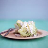 Iceberg Wedges with Low-Fat Blue Cheese Dressing_image