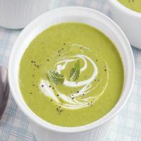 Chilled Minted Sweet Pea Soup_image
