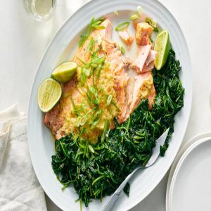 Roasted Salmon With Ginger-Lime Butter image
