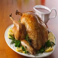 Herb Roasted Turkey with Cranberry Gravy_image