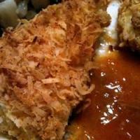 Coconut Tilapia with Apricot Dipping Sauce image