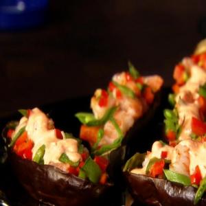 Japanese Eggplants with Sriracha Shrimp_image