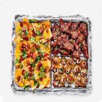 Sheet Pan Nachos, Sticky Sesame Ginger Wings, and Smashed Loaded Potatoes from Reynolds Wrap®_image