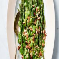 Asparagus and Fava Beans with Toasted Almonds_image