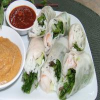 Shrimp Summer Rolls With Peanut Dipping Sauce image