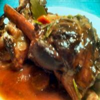 Slow Cooked Lamb Shanks in Red Wine image