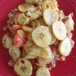 Brown Rice With Fried Bananas from Angola_image