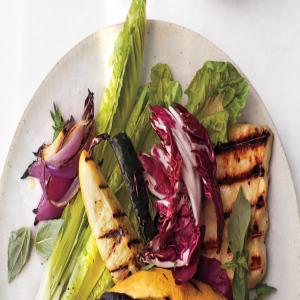 Grilled Vegetables and Halloumi Cheese with Charred-Tomato Dressing image