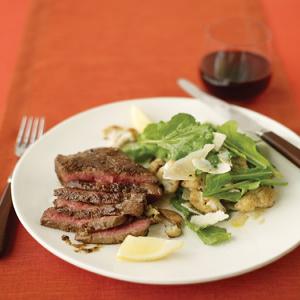 Flat Iron Steak with Cauliflower and Arugula image