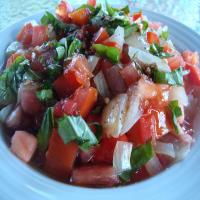 Grilled Red Pepper, Sweet Onion, and Tomato Salad image