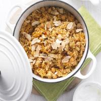 Spiced carrot, chickpea & almond pilaf_image