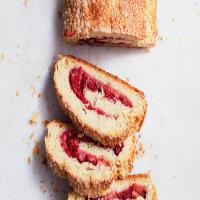 Biscuit-Jelly Roll with Rhubarb and Raspberries image