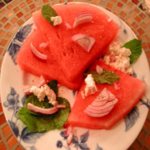 Watermelon & Feta Salad With Ouzo Dressing_image
