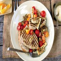Grilled Tuna with Provençal Vegetables and Easy Aioli image