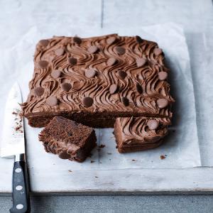 Quick Double-Chocolate Sheet Cake_image