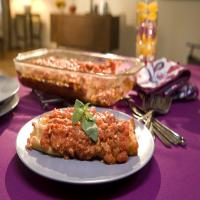 Italian Sausage, Spinach, and Ricotta Cannelloni image