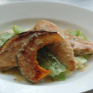 Chicken and Heirloom Pumpkin With Thyme Butter Sauce_image