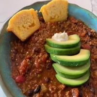 Taco Soup with Jalapeño-Cheddar Cornbread Muffins image
