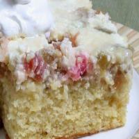 Rhubarb Custard Upside - Down Cake_image