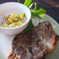 Tarragon-Marinated Lamb Chops With Pineapple Pecan Salsa_image