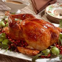 Cranberry-Glazed Turkey with Cranberry-Cornbread Stuffing image