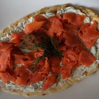 Smoked Salmon Pizza With Red Onion and Dill image