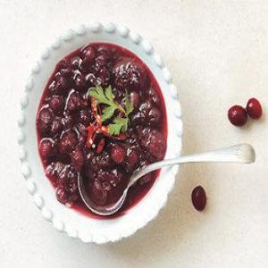 Pineapple Cranberry Sauce with Chiles and Cilantro_image