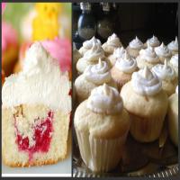 Raspberry Filled Vanilla Cupcakes image