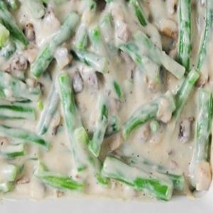 Green Beans Casserole With a Mushroom Cheese Sauce_image