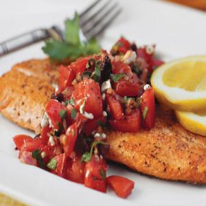 Pan-Seared Trout With Italian-Style Salsa_image