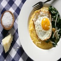 Polenta With Parmesan and Olive Oil-Fried Eggs image