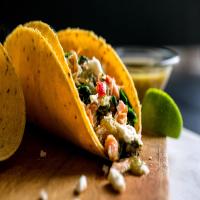 Salmon Tacos With Greens and Tomatillo Salsa_image
