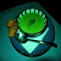 Creamy Green Pea Soup With Smoked Salmon image