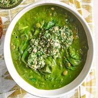Curried spinach & lentil soup image