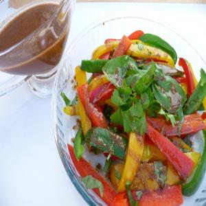 Tri Colored Pepper Salad W/ Vinaigrette Dressing image