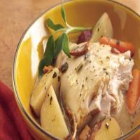 Slow-Cooker Turkey with Sage and Bacon image