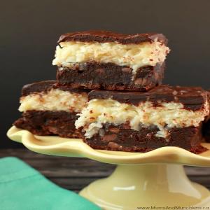 Chocolate Coconut Brownies Recipe - Moms & Munchkins_image
