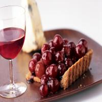 Port-Glazed Grape Tarts With Pecan Crust image