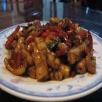 Squid and red bell pepper stir-fry_image