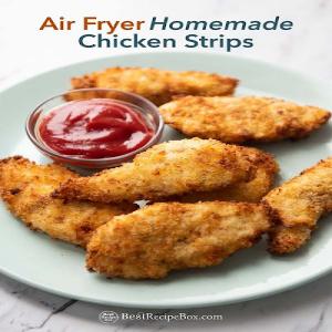 Air Fried Chicken Tenders Recipe, Strips CRISPY EASY | Best Recipe Box_image