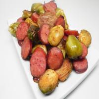 Roasted Brussels Sprouts and Kielbasa_image