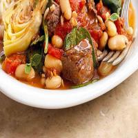 Greek Lamb with Spinach and Artichokes_image