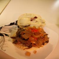 Shredded Beef Sammies With Grilled Onions & Peppers_image