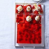 Jelly & custard trifle squares_image