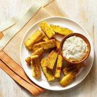 Polenta Fries with Blue Cheese Dip_image