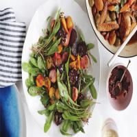Roasted Beet and Dandelion Greens Salad_image
