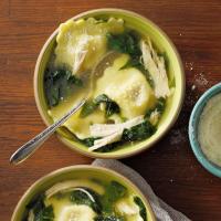Quick Ravioli & Spinach Soup image