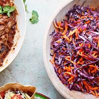 Red cabbage & pickled chilli slaw image