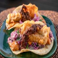 Baja Fish Tacos with Chipotle Aioli Rojo Salsa image